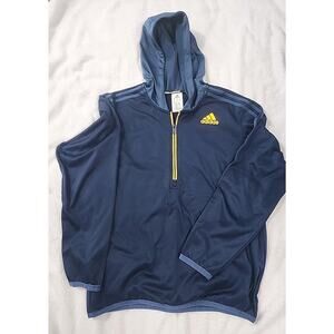 Adidas Mens Basketball Half Zip Hoodie Size Large